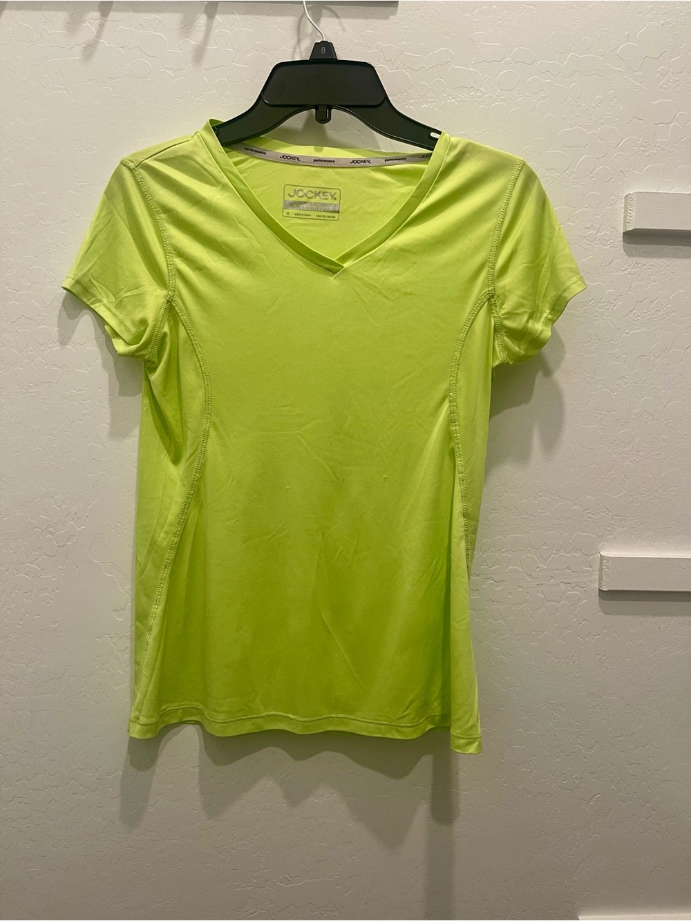 Jockey Women's Neon Lime V-Neck Active Tee